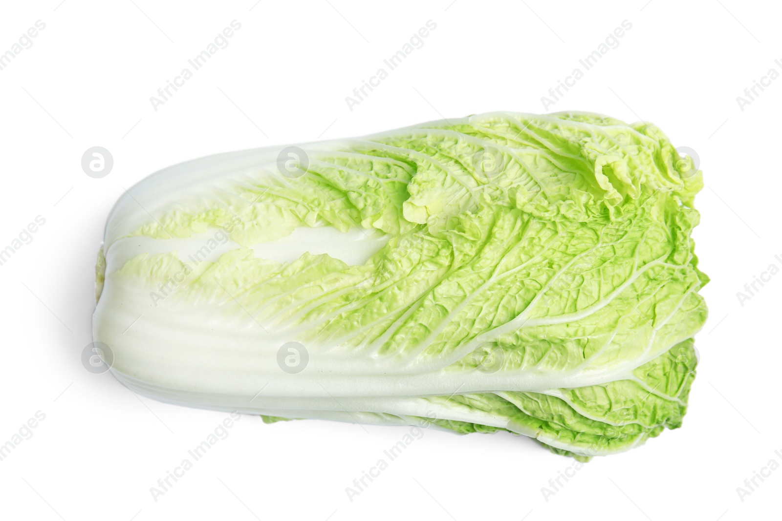 Photo of Fresh ripe cabbage on white background