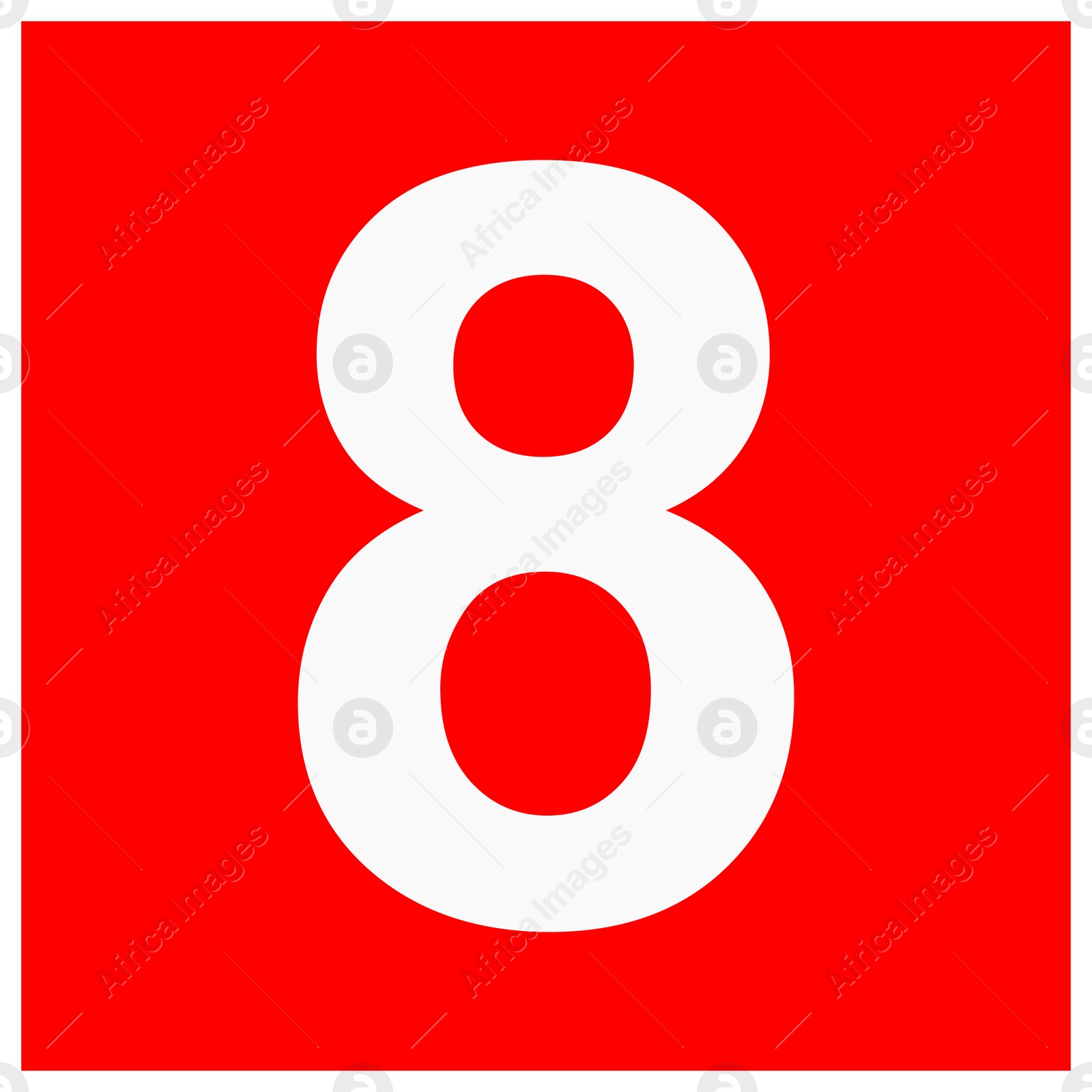 Image of International Maritime Organization (IMO) sign, illustration. Number "8" 