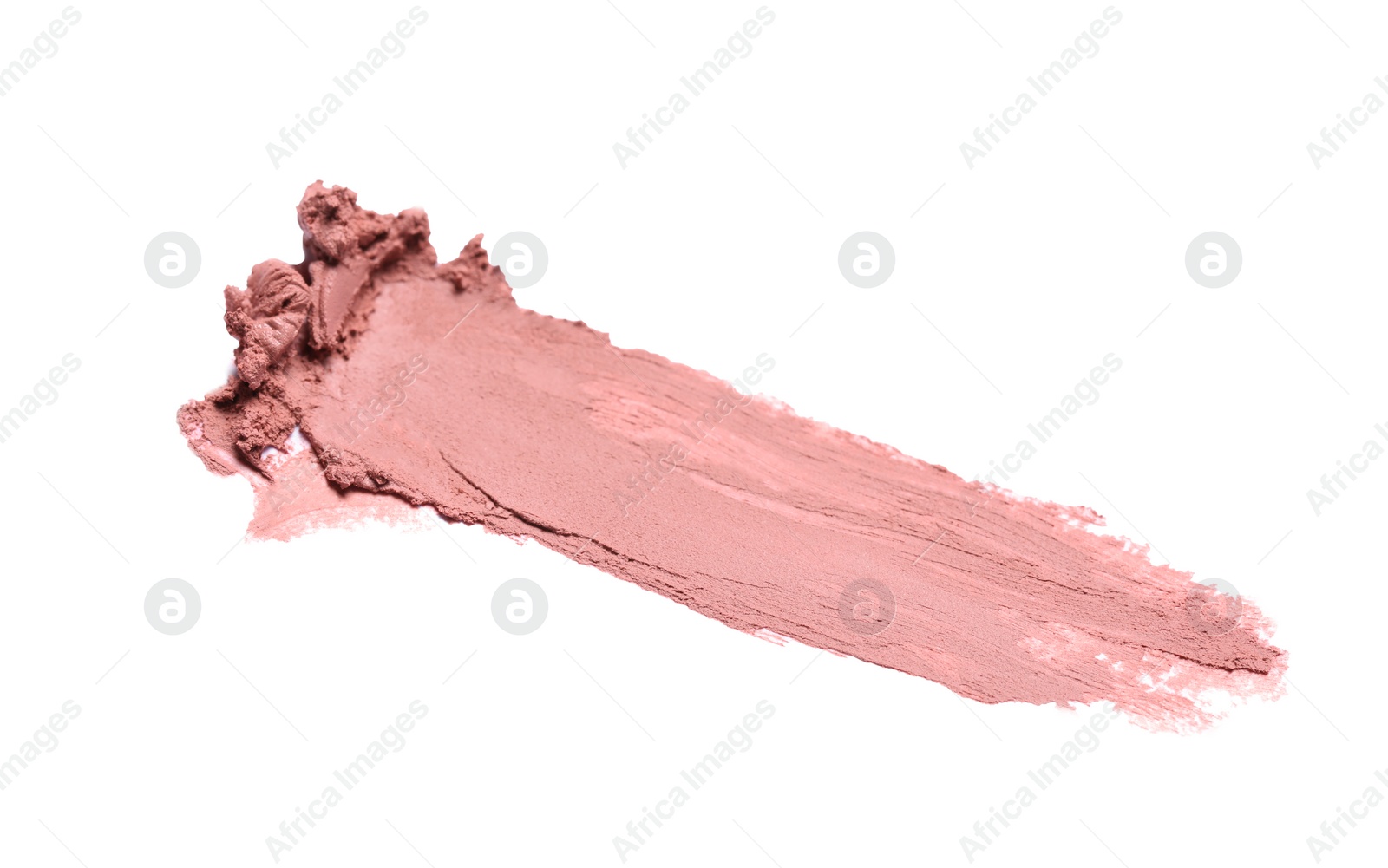 Photo of Smear of beautiful lipstick on white background, top view