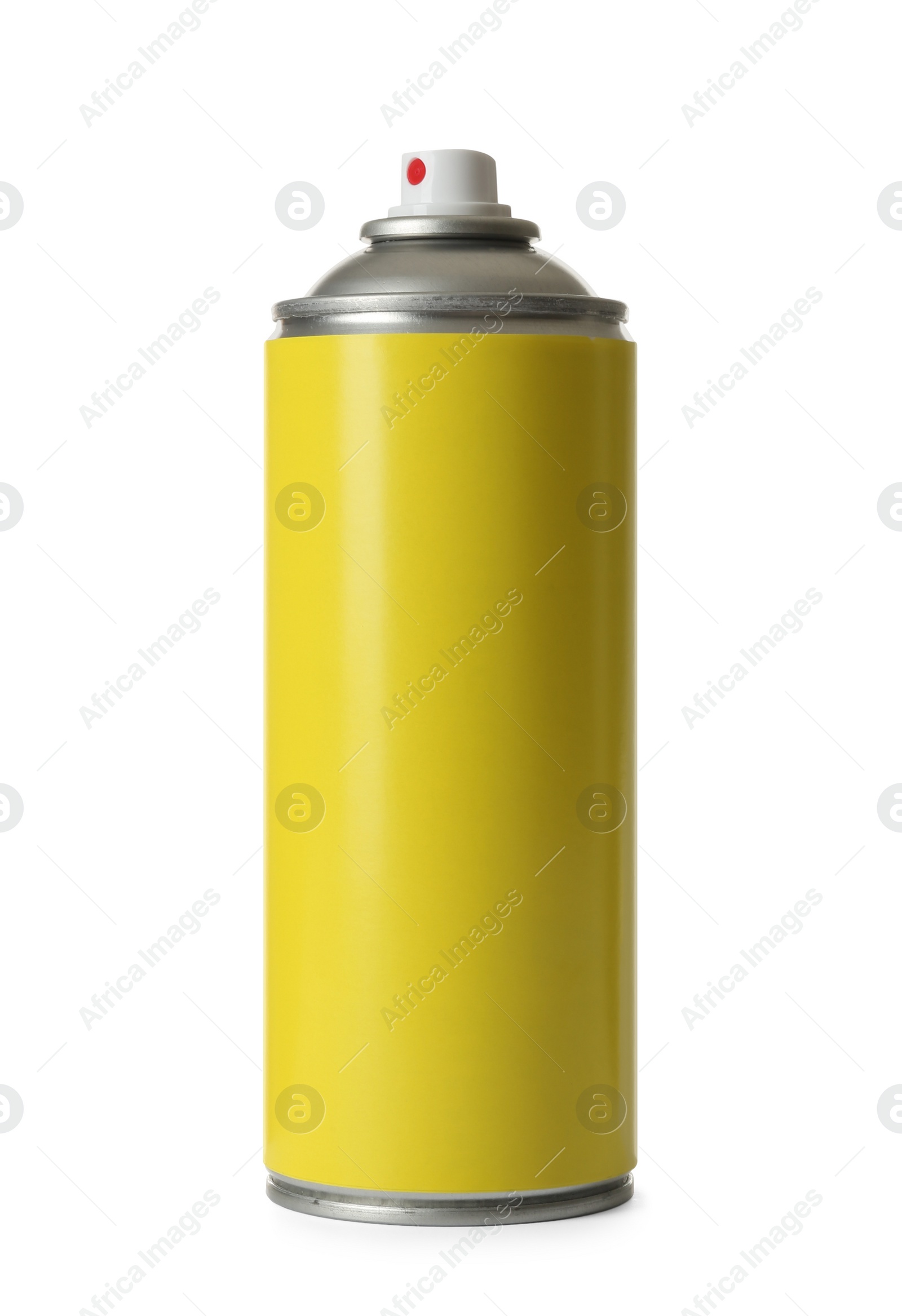 Photo of Can of spray paint on white background