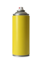 Photo of Can of spray paint on white background