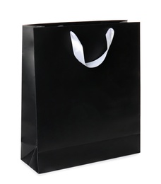 Paper shopping bag isolated on white. Mock up for design