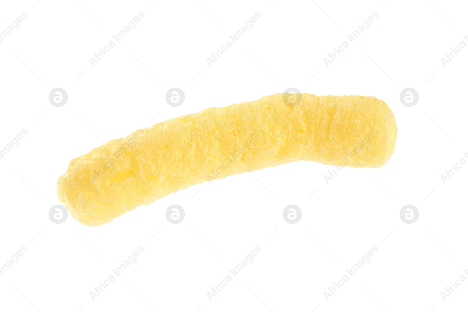 Photo of One tasty corn puff isolated on white