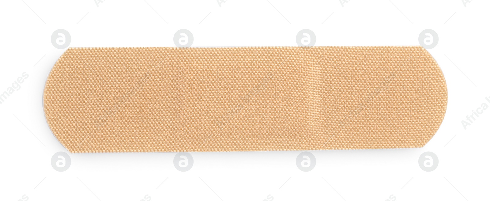 Photo of One medical adhesive bandage isolated on white, top view