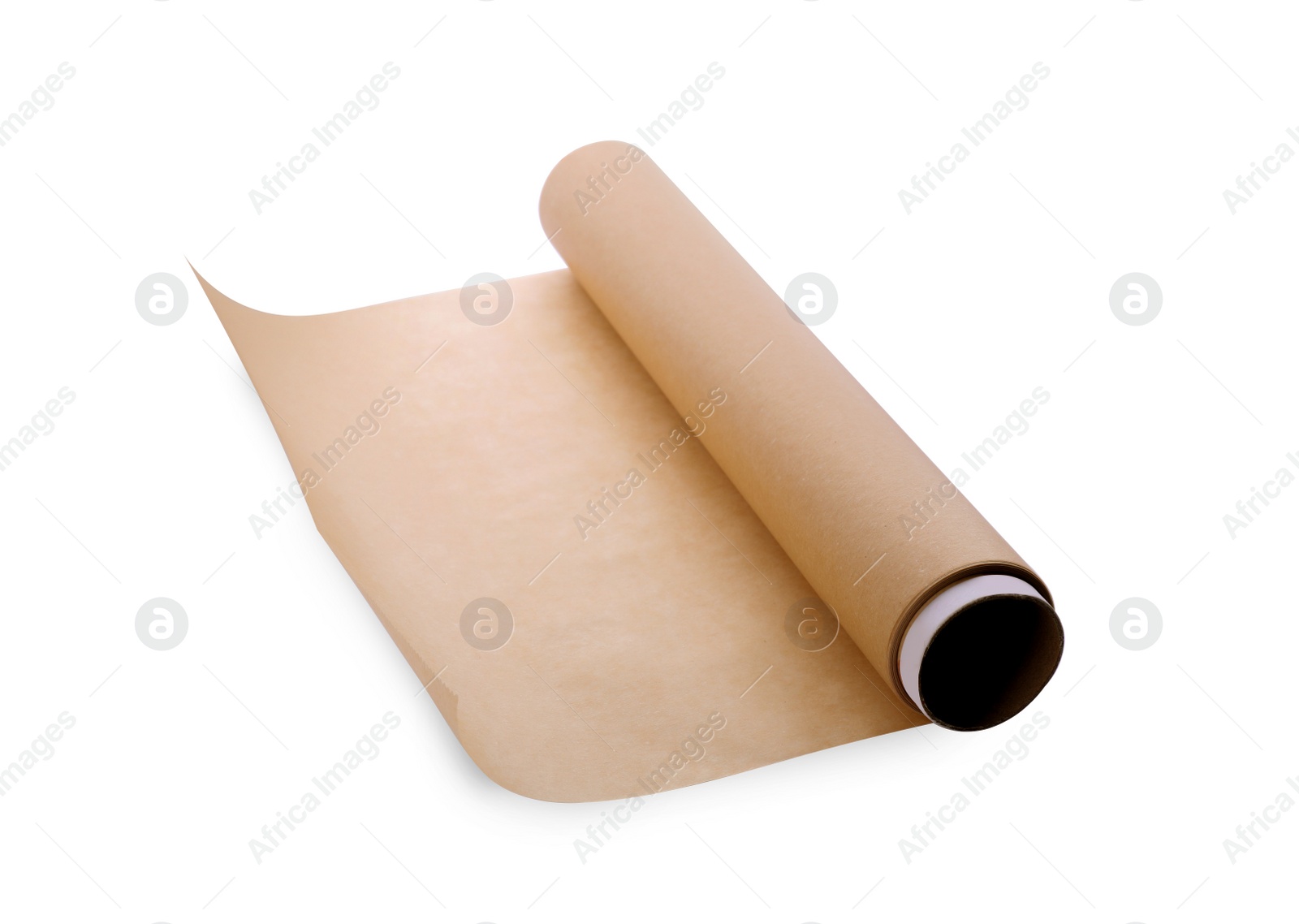 Photo of Roll of baking paper isolated on white