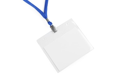 Photo of Blank badge on white background. Mockup for design
