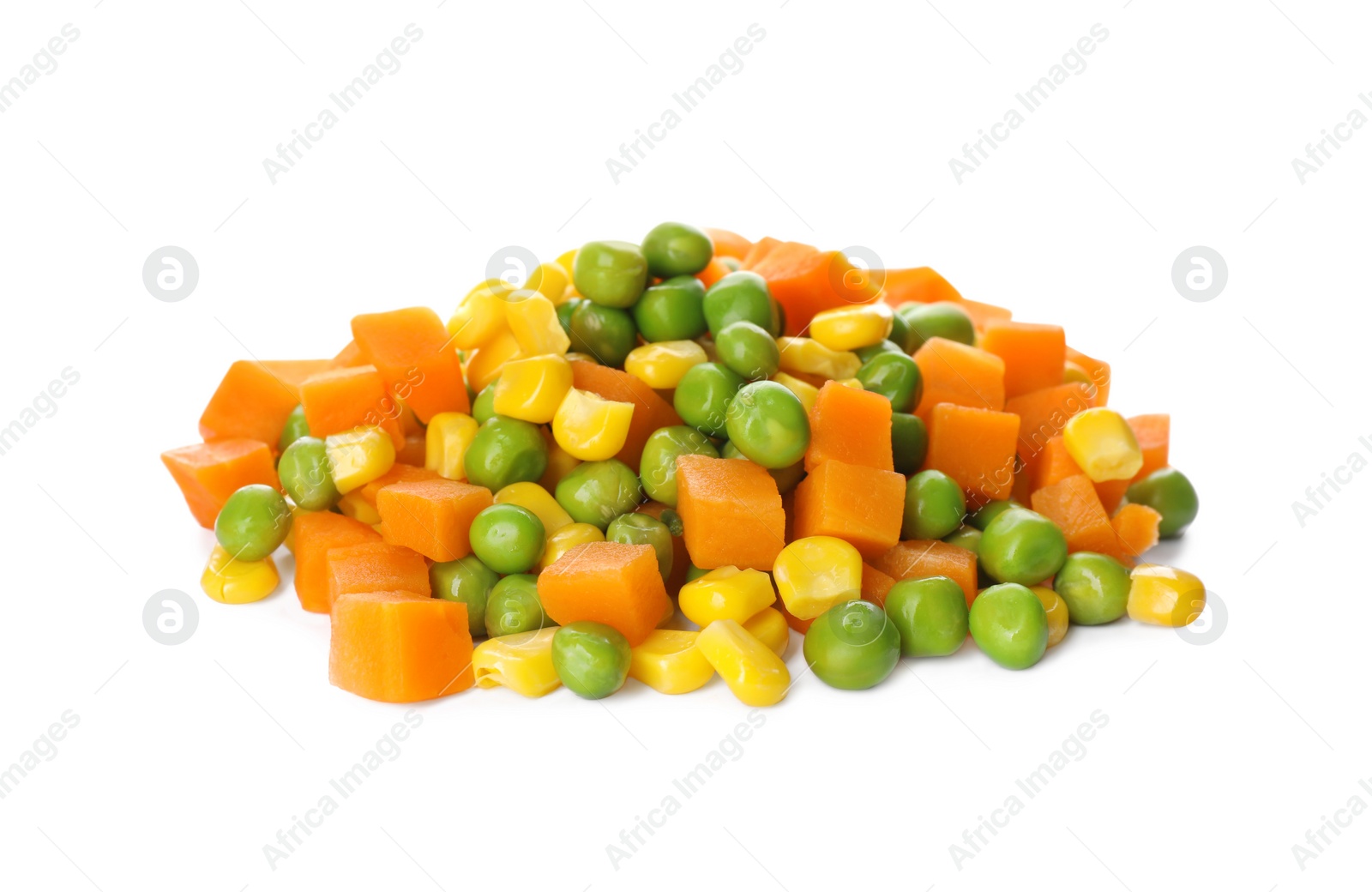 Photo of Mix of fresh vegetables on white background