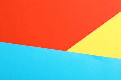 Photo of Colorful paper sheets as background, top view