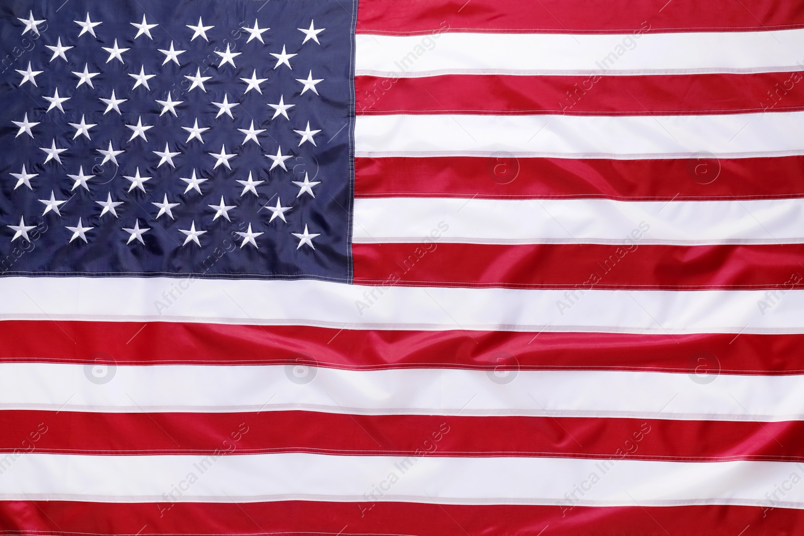 Photo of National flag of USA as background, closeup