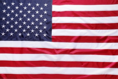 Photo of National flag of USA as background, closeup