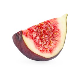 Photo of Piece of fresh fig isolated on white