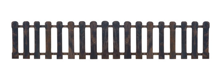 Image of Wooden fence on white background. Enclosing structure