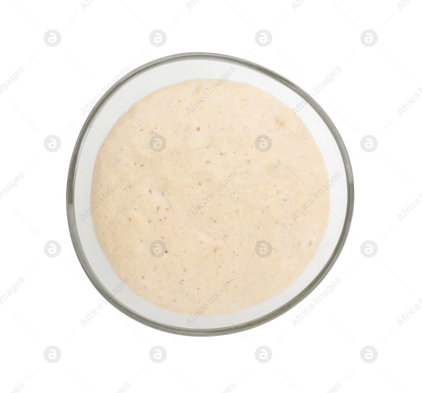 Photo of Fresh leaven isolated on white, top view