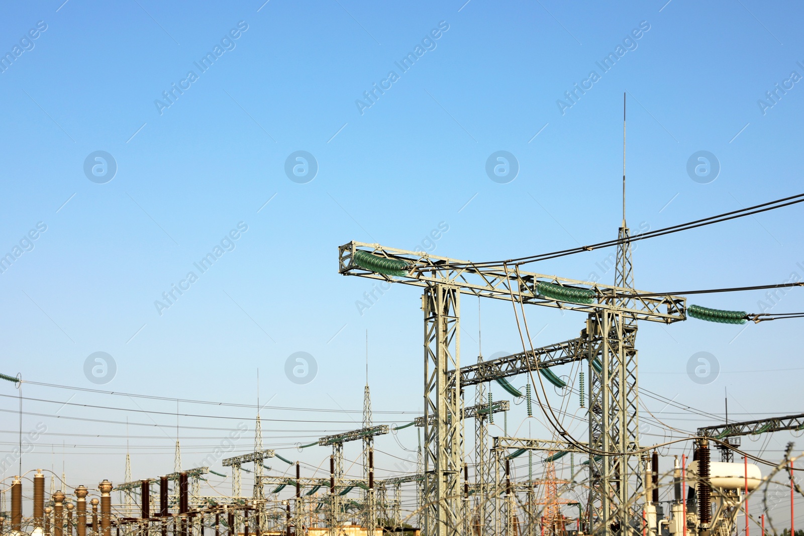 Photo of Modern electrical substation outdoors on sunny day