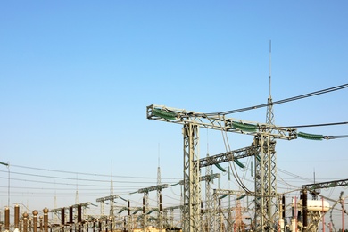 Photo of Modern electrical substation outdoors on sunny day