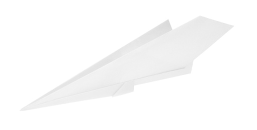 Photo of Paper plane isolated on white. Creative idea