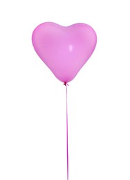 Photo of Festive heart shaped balloon isolated on white