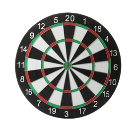 New empty dart board isolated on white