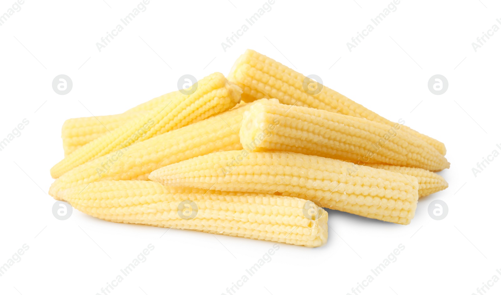 Photo of Tasty fresh baby corns isolated on white