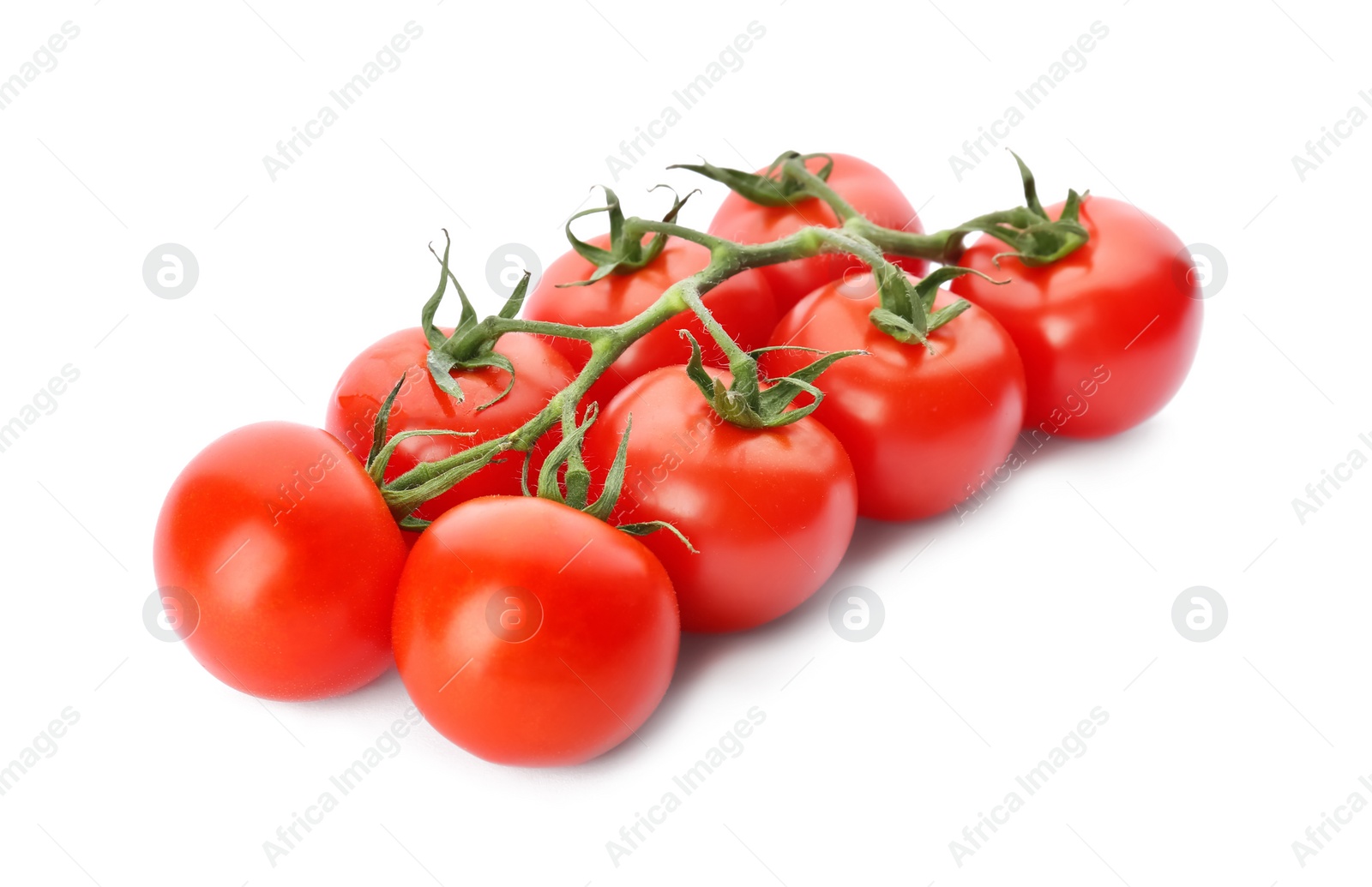 Photo of Fresh ripe red tomatoes on white background