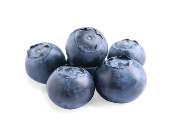 Photo of Fresh raw tasty blueberries isolated on white