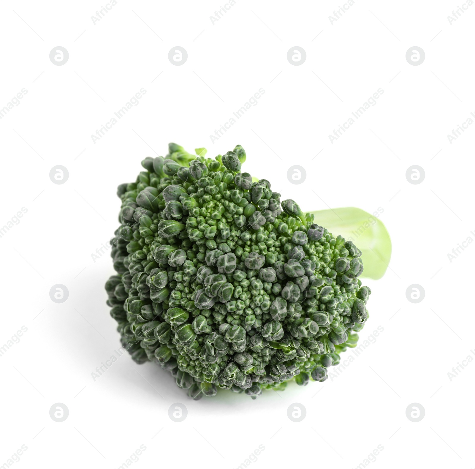 Photo of Fresh green raw broccoli on white background