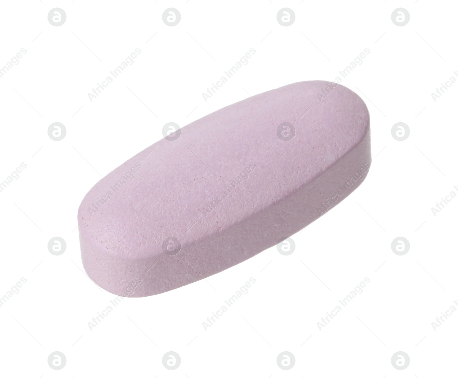 Photo of One vitamin pill isolated on white. Health supplement