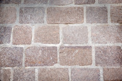 Pavement made of tiles as background, above view