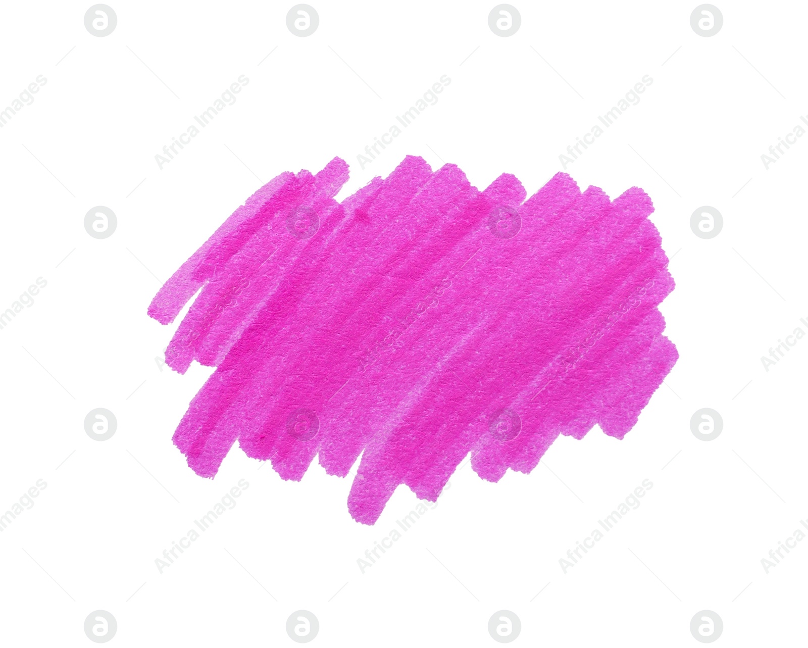 Photo of Stroke drawn with violet marker isolated on white, top view