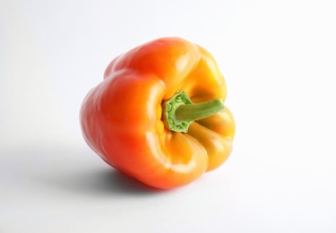 Raw ripe paprika pepper on white background