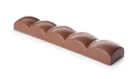 Photo of Mini milk chocolate bar isolated on white