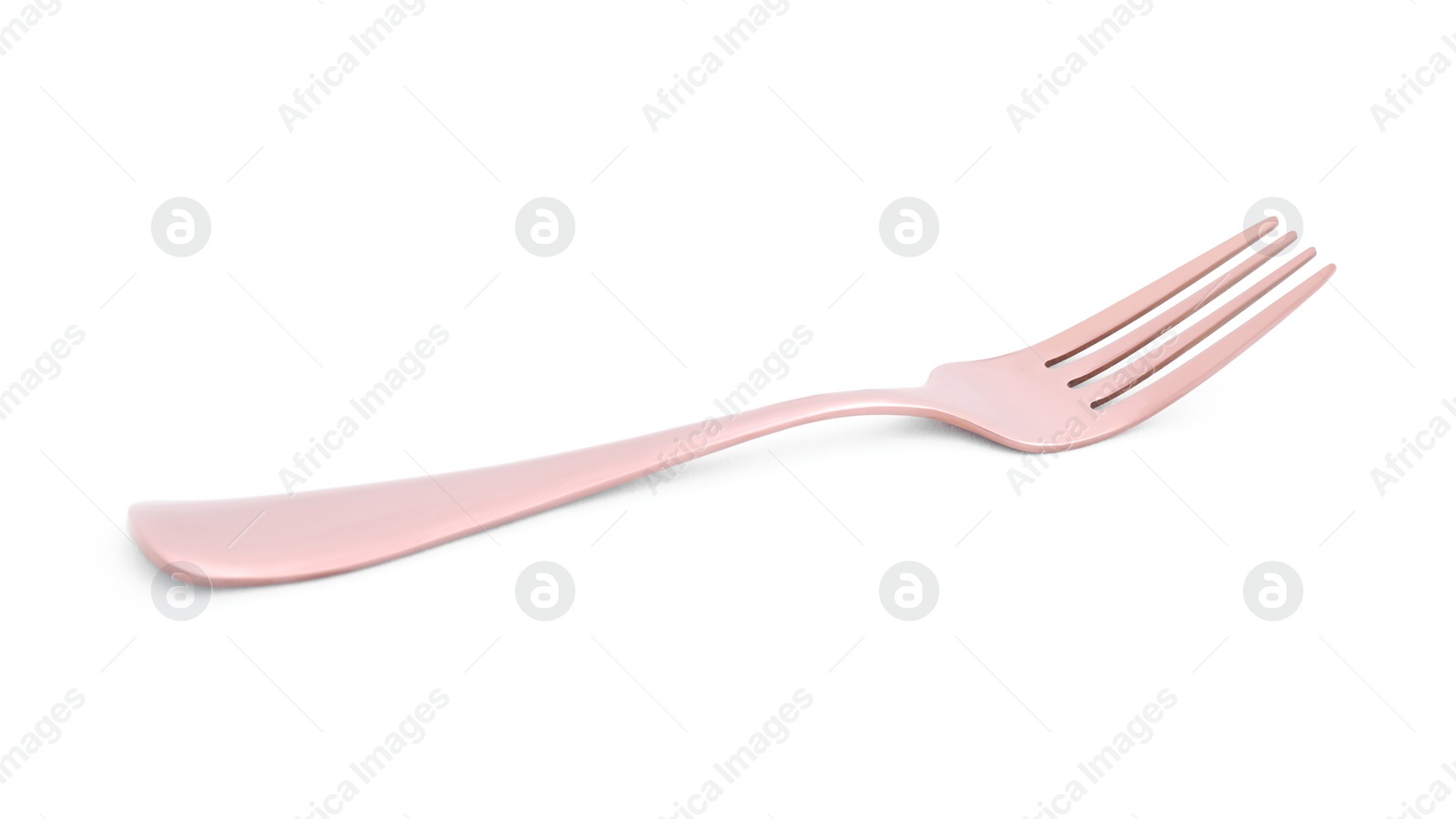 Photo of New clean shiny fork isolated on white