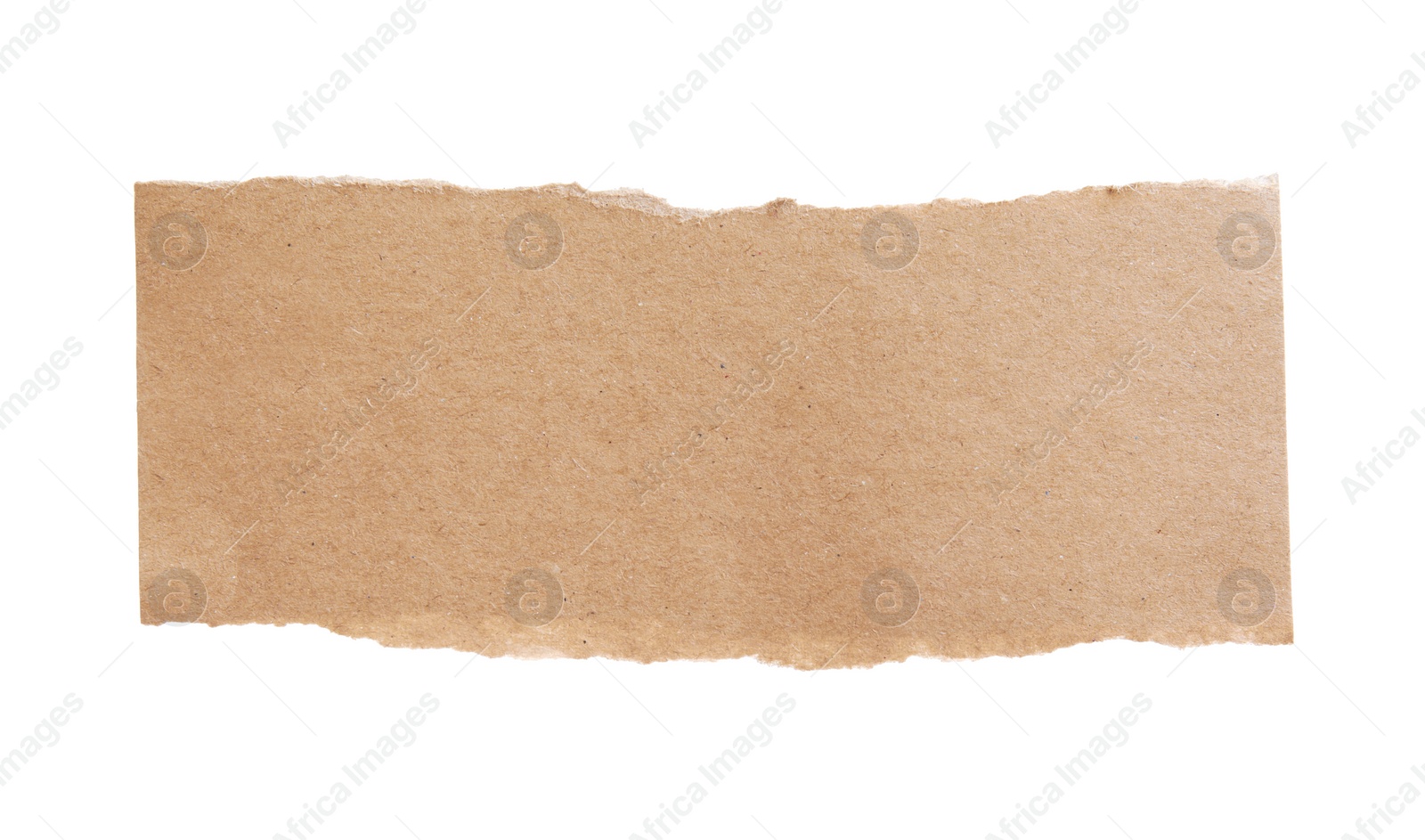 Photo of Piece of brown paper isolated on white. Space for text