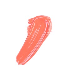 Stroke of color lip gloss isolated on white