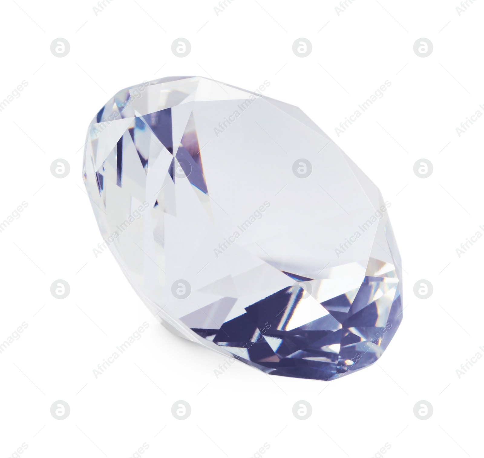 Photo of Beautiful dazzling diamond isolated on white. Precious gemstone