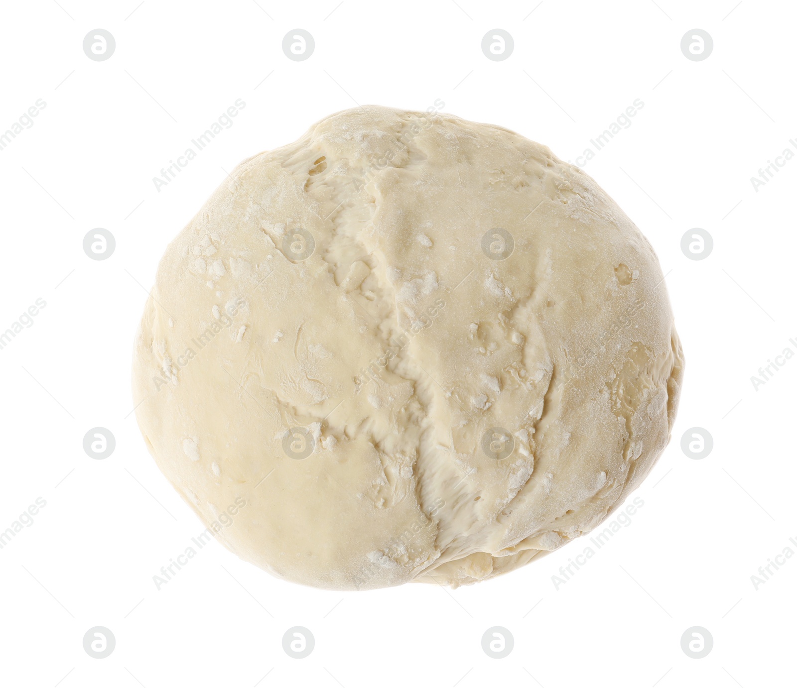 Photo of Tasty dough for pastries isolated on white, top view