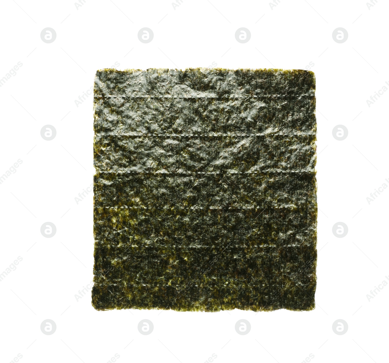 Photo of One dry nori sheet isolated on white