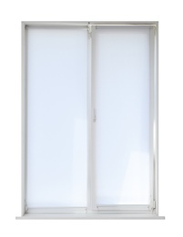Image of Modern open plastic window on white background