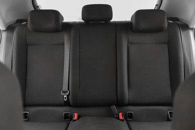 Stylish car interior with comfortable passenger seats