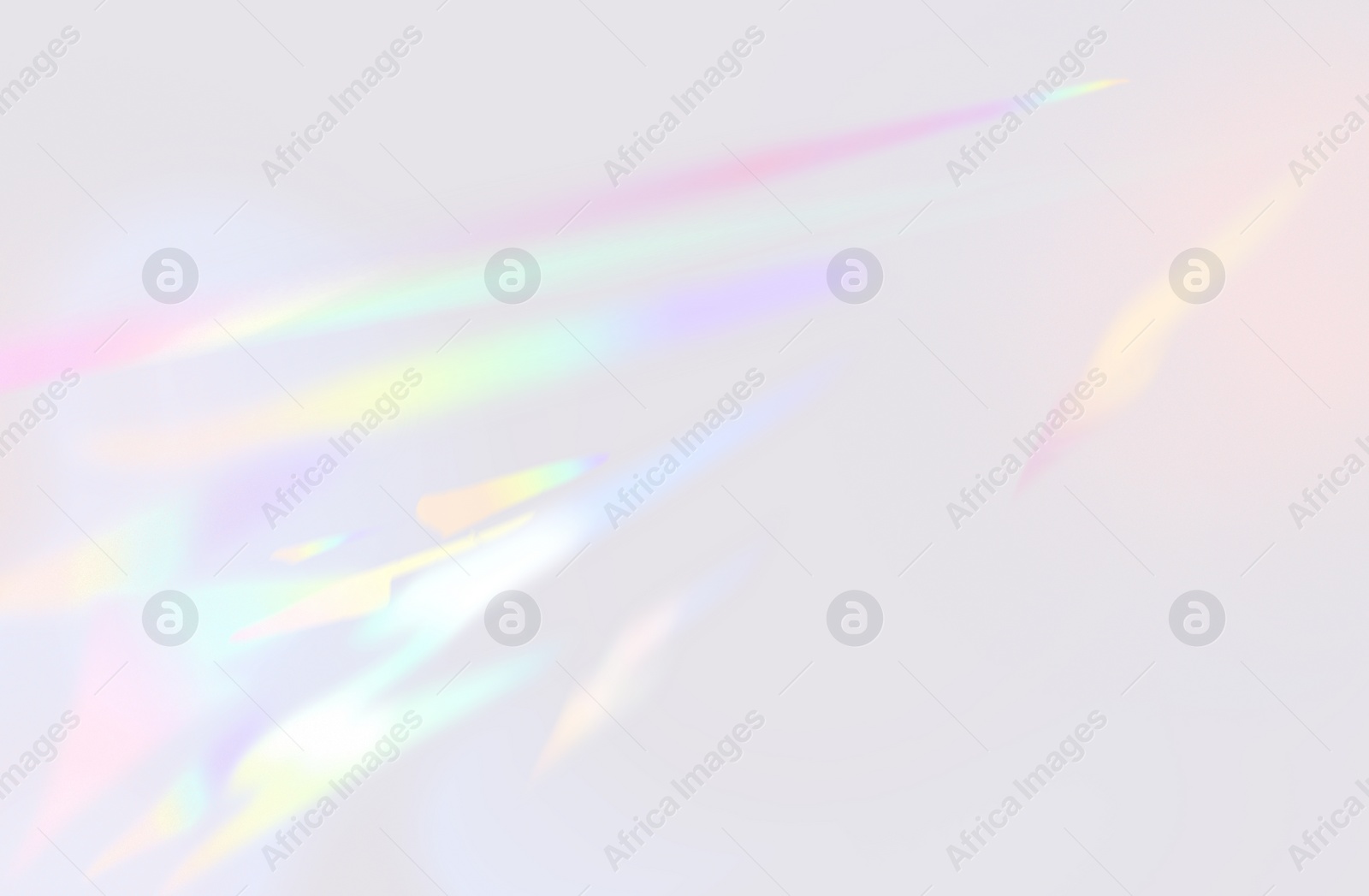 Illustration of Rainbow pastel colors on white background. Light refraction effect