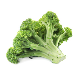 Photo of Fresh broccoli isolated on white. Edible green plant