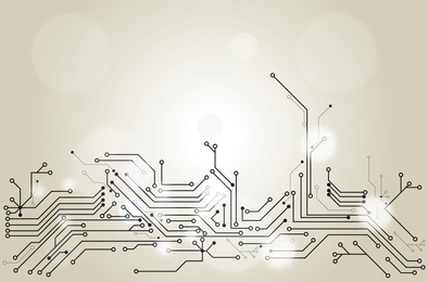 Illustration of Electronics and technology. Circuit board pattern illustration