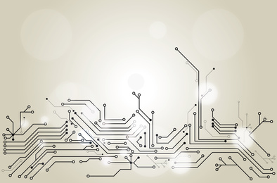 Electronics and technology. Circuit board pattern illustration