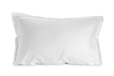 Photo of One new soft pillow isolated on white