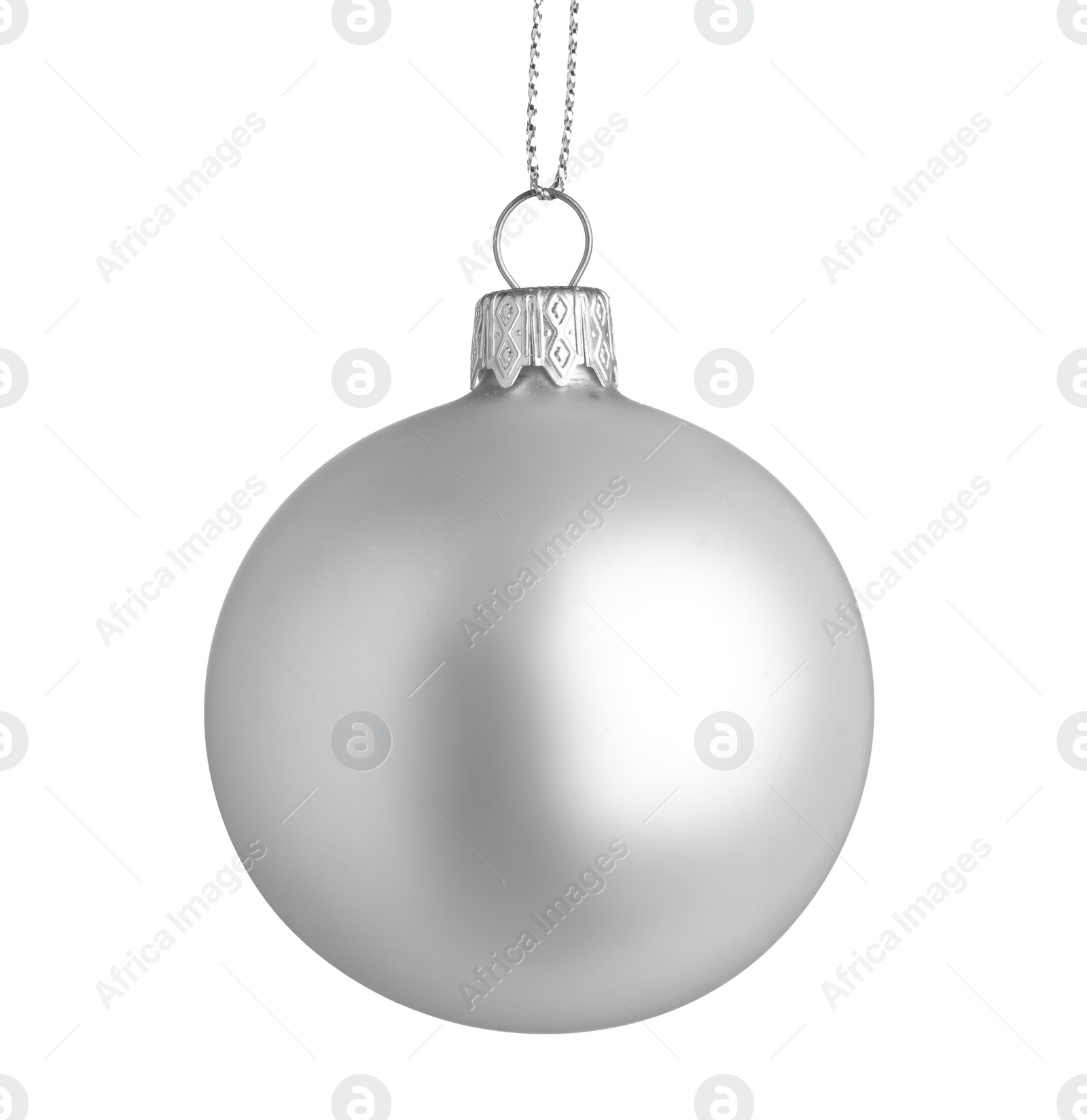Photo of Beautiful decorative Christmas ball isolated on white