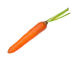 Photo of Fresh ripe juicy carrot isolated on white