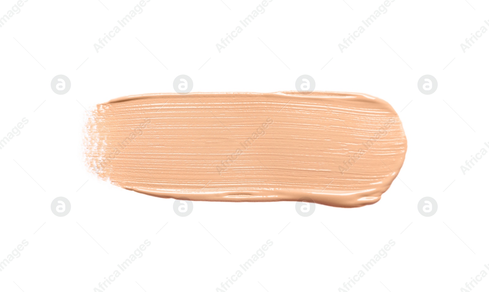 Photo of Smear of skin foundation isolated on white, top view