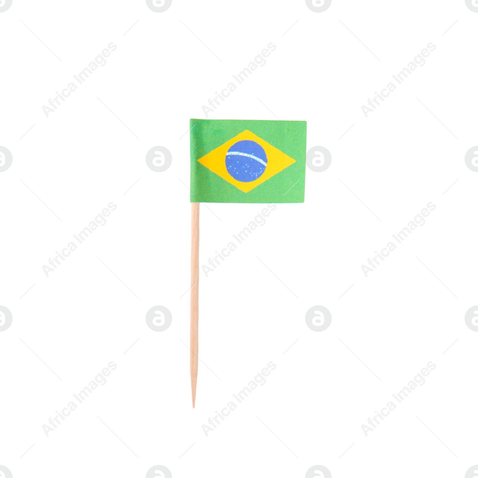 Photo of Small Brazilian paper flag isolated on white