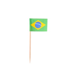 Photo of Small Brazilian paper flag isolated on white