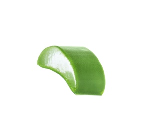 Aloe vera slice on white background